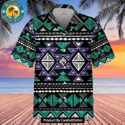 neon color tribal hawaiian shirt 3d