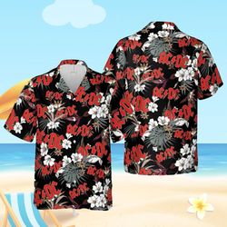 acdc band hawaiian shirt