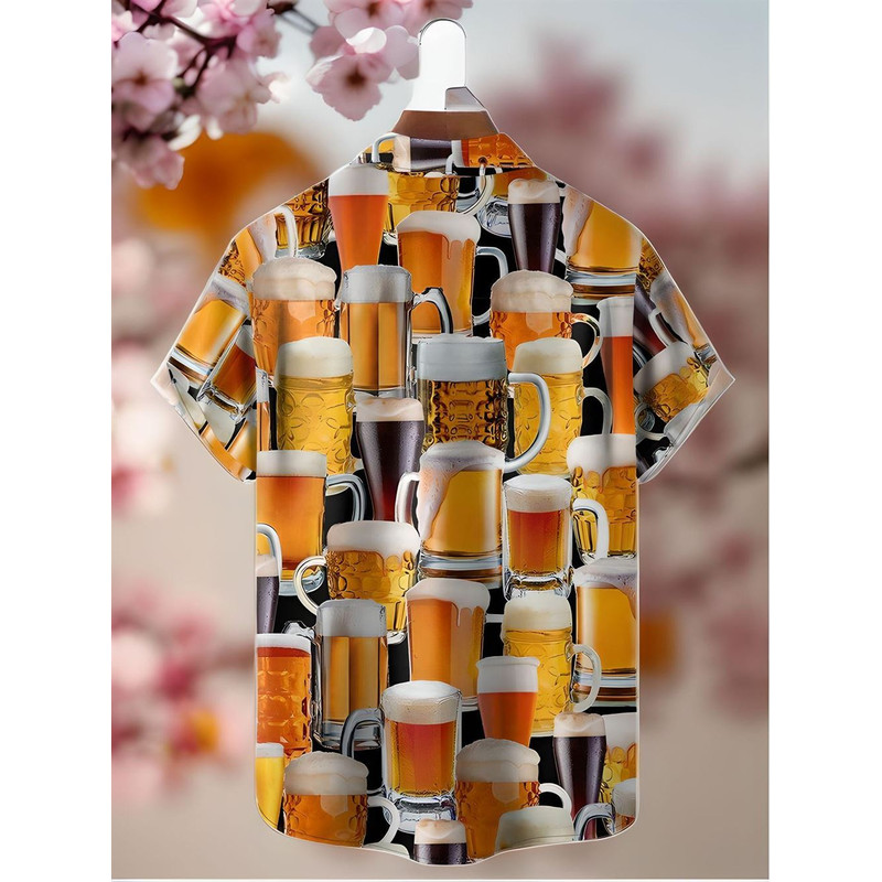Beer Chest Pockets Short Sleeve Hawaiian Shirt.jpg