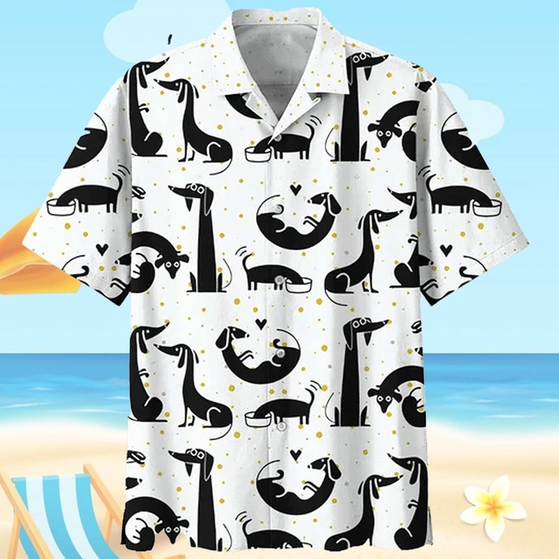 Black And White Dachshund Hawaiian Shirt.jpg