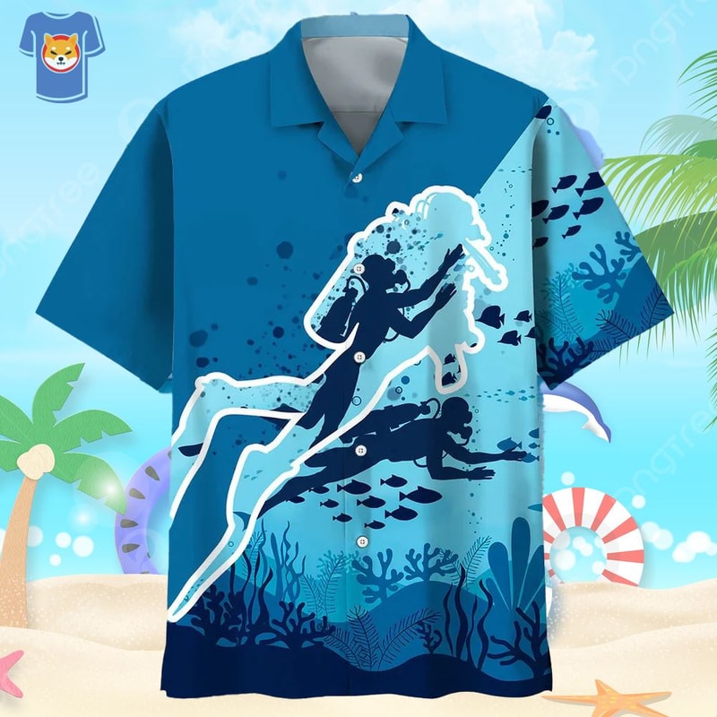Blue Scuba Blue Sea Color Hawaiian Shirt.jpg