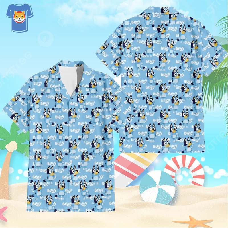 Bluey Funny Hawaiian Shirt Bluey 4th Of July Button Shirt Summer Gift For Men And Women.jpg