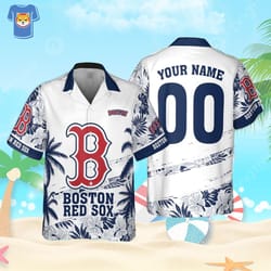 boston red sox mlb flower pattern summer hawaiian shirt personalized