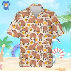 capybara summer aloha beach hawaiian shirt