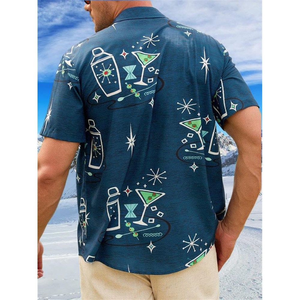 Cocktail Martini Shaker Graphic Tipsy Spirit Vintage Geometric Hawaiian Shirt.jpg