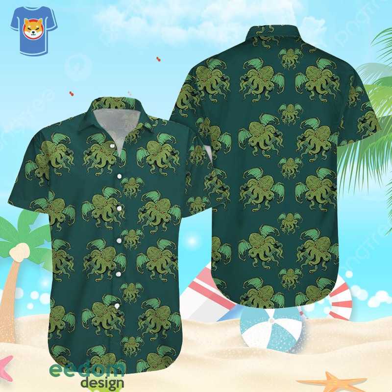 Cthulhu Pattern Aloha Beach Gift Hawaiian Shirt For Men And Women.jpg