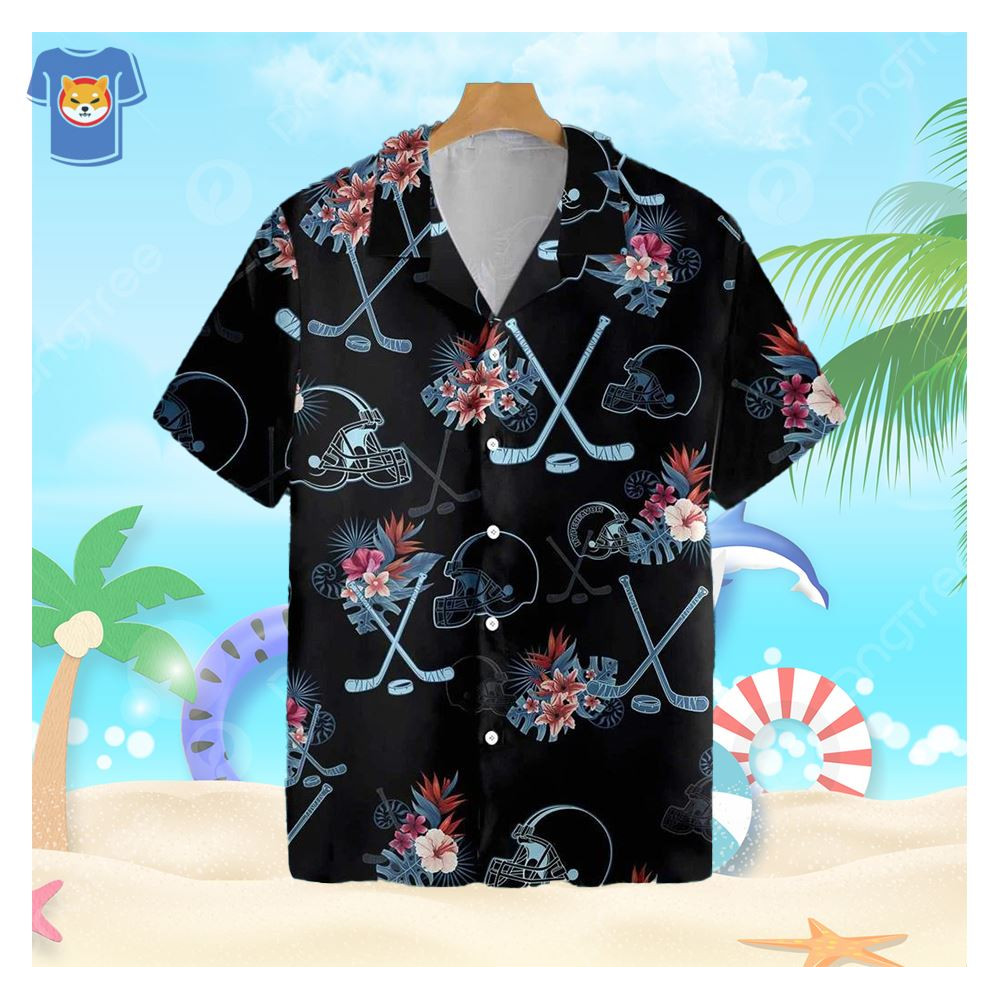 Hockey Helmet Pattern Hawaiian Shirt New Gift For Men And Women.jpg