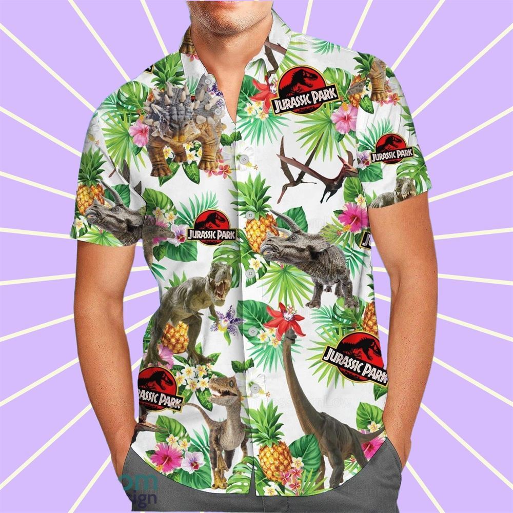 Jurassic Park Pineapple Aloha Hawaiian Shirt.jpg
