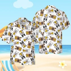 lucky bulldog for men hawaiian shirt