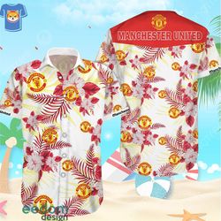 manchester united aloha beach gift hawaiian shirt for men and women