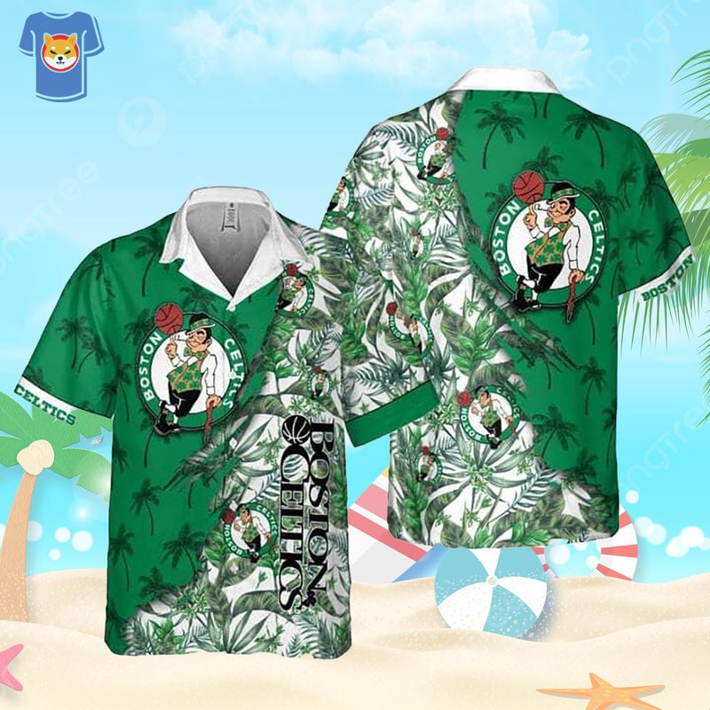 Nba Boston Celtics Tropical Flowers Hawaiian Shirt.jpg