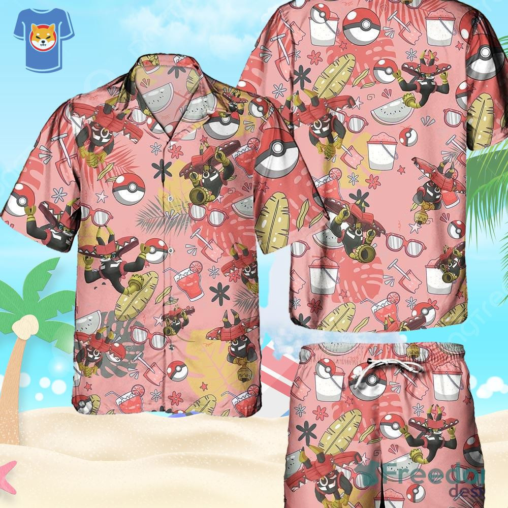 Pokemon Tapu Bulu Hawaiian Pattern Ball Fans Hawaiian Shirt And Short For Men And Women.jpg