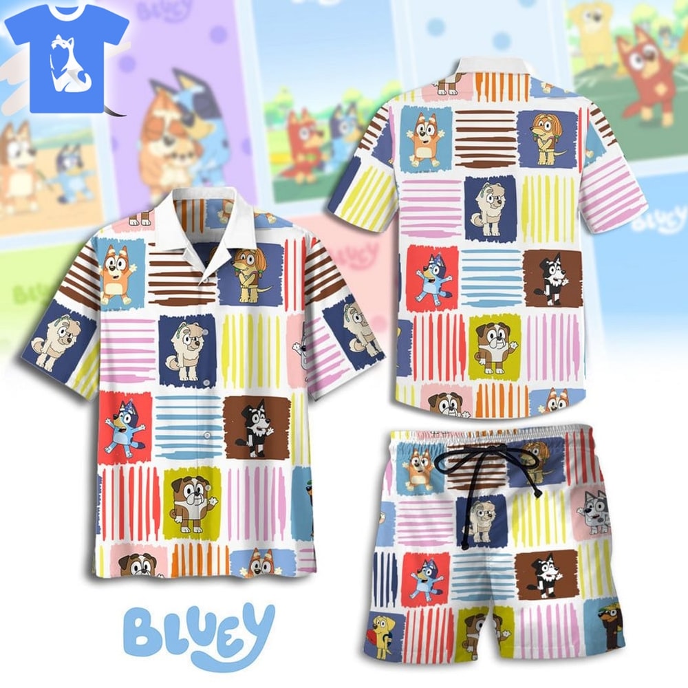 Premium Bluey Hawaiian Shirt And Shorts Set.jpg