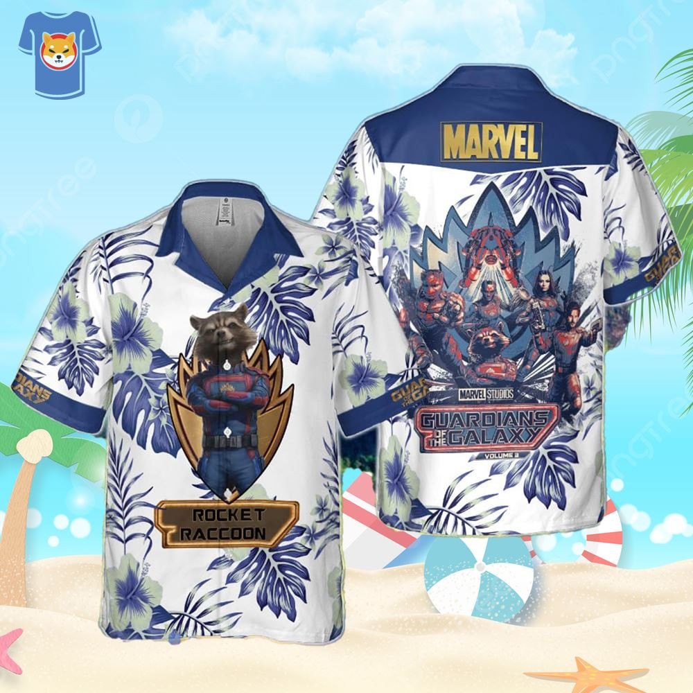 Rocket Raccoon Guardians Of The Galaxy 2023 Hawaiian Shirt.jpg