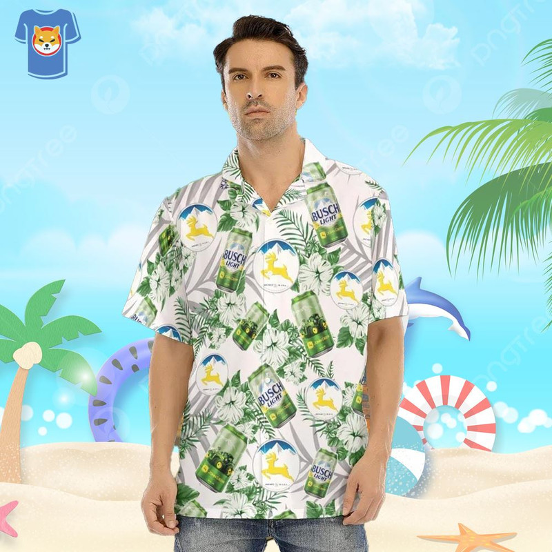 White Aloha Busch Light Hawaiian Shirt John Deere Beer.jpg