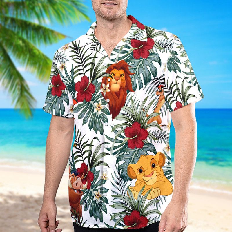 Animal Kingdom Safari Hawaii Shirt, Lion All Over Print T-Shirt, Tropical Family Matching Tee, Summer Holiday 3D Shirt KN88.jpg