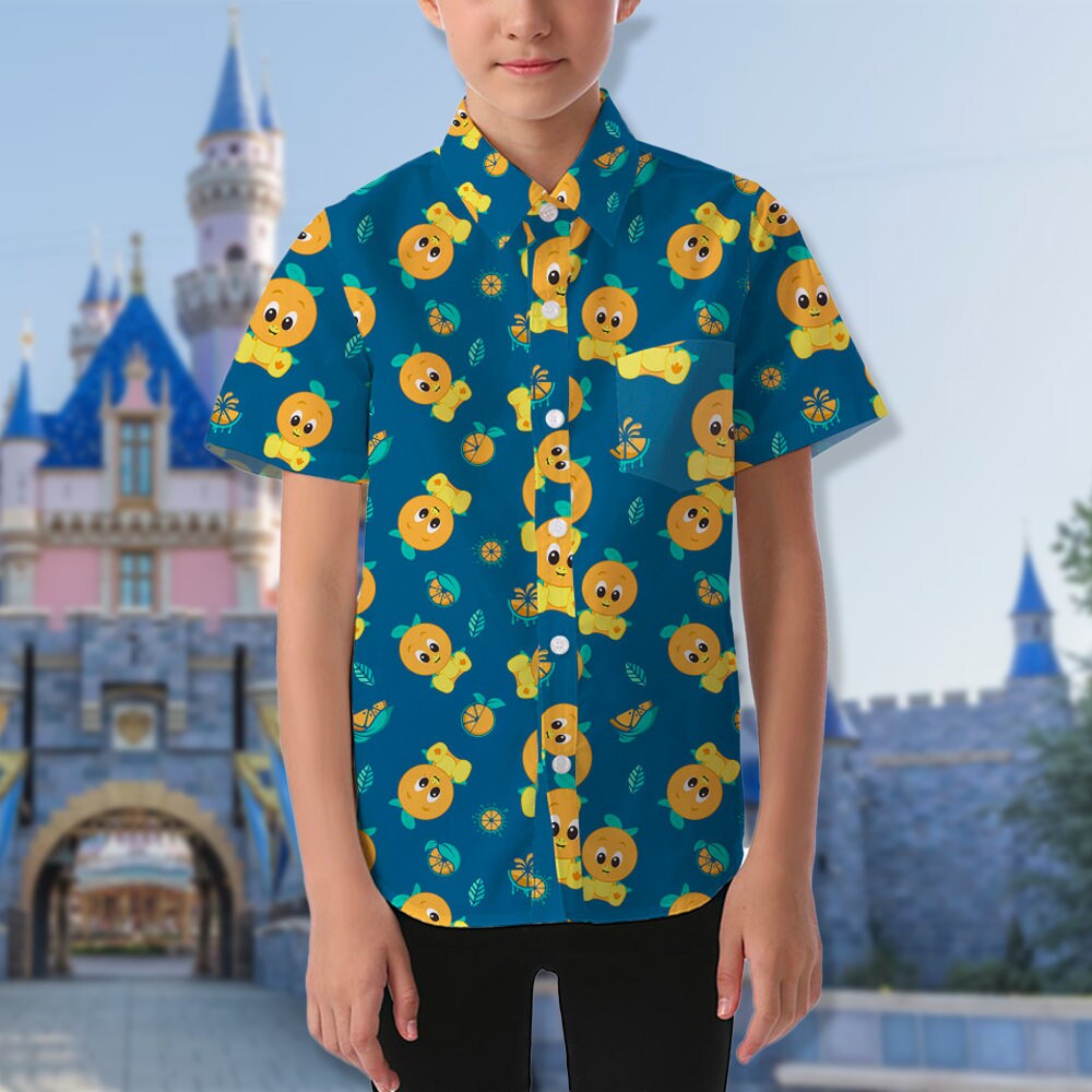 Animated Orange Bird Character 3D All Over Printed Hawaiian Shirt, Cute Bird Button Up Shirt, Summer Festival Bird Summer Vacation Shirt.jpg