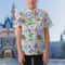 Magical Castle Doodles 3D All Over Printed Hawaiian Shirt, Mouse Witch Hat Button Up Shirt, Mouse Theme Park Doodles Summer Vacation Shirt.jpg