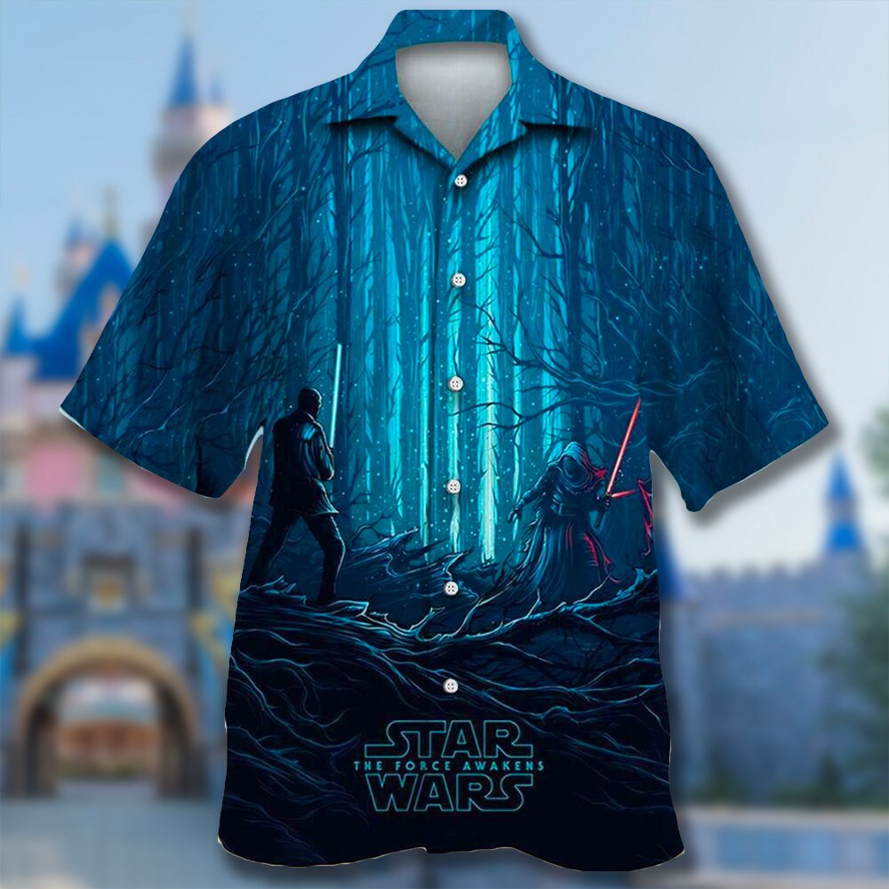 Space Fight Hawaiian Shirt, Warrior Fighting Aloha Shirt, The Force Movie Beach Shirt, Summer Vibe Shirt, Hawaii Trip Matching Shirt.jpg