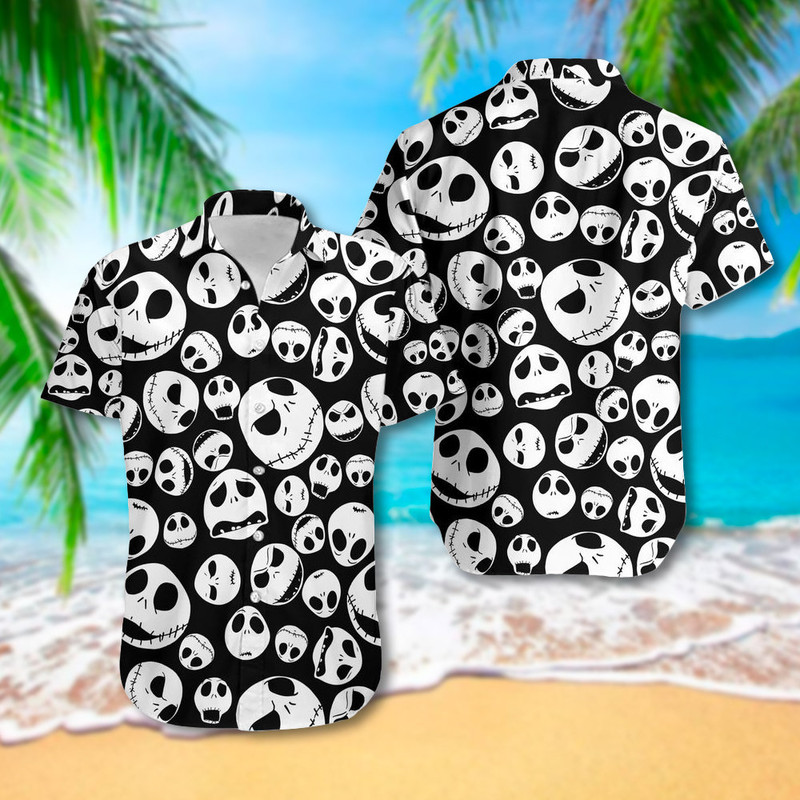 Horror Nightmare Character 3D All Over Printed Hawaiian Shirt, Scary Skeleton Aloha Shirt, Summer Vacation Shirt, Skeleton Hawaii Shirt.jpg