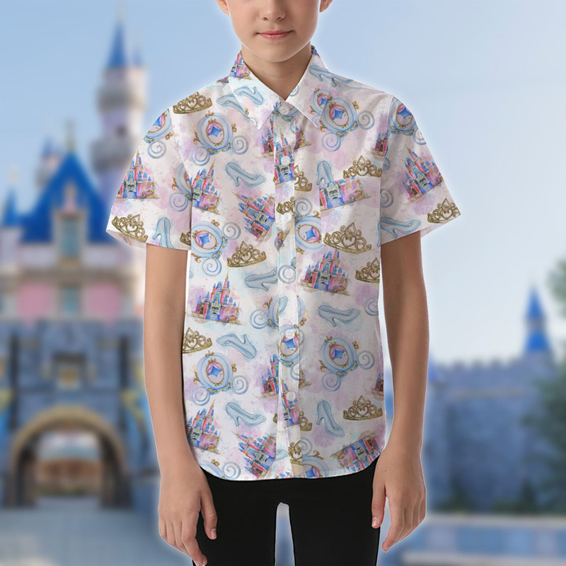 Midnight Princess Hawaii Shirt, Shoe Left Princess Button Up Shirt, Magic Pumpkin Hawaii Shirt, Cartoon 3D All Over Print Shirt.jpg