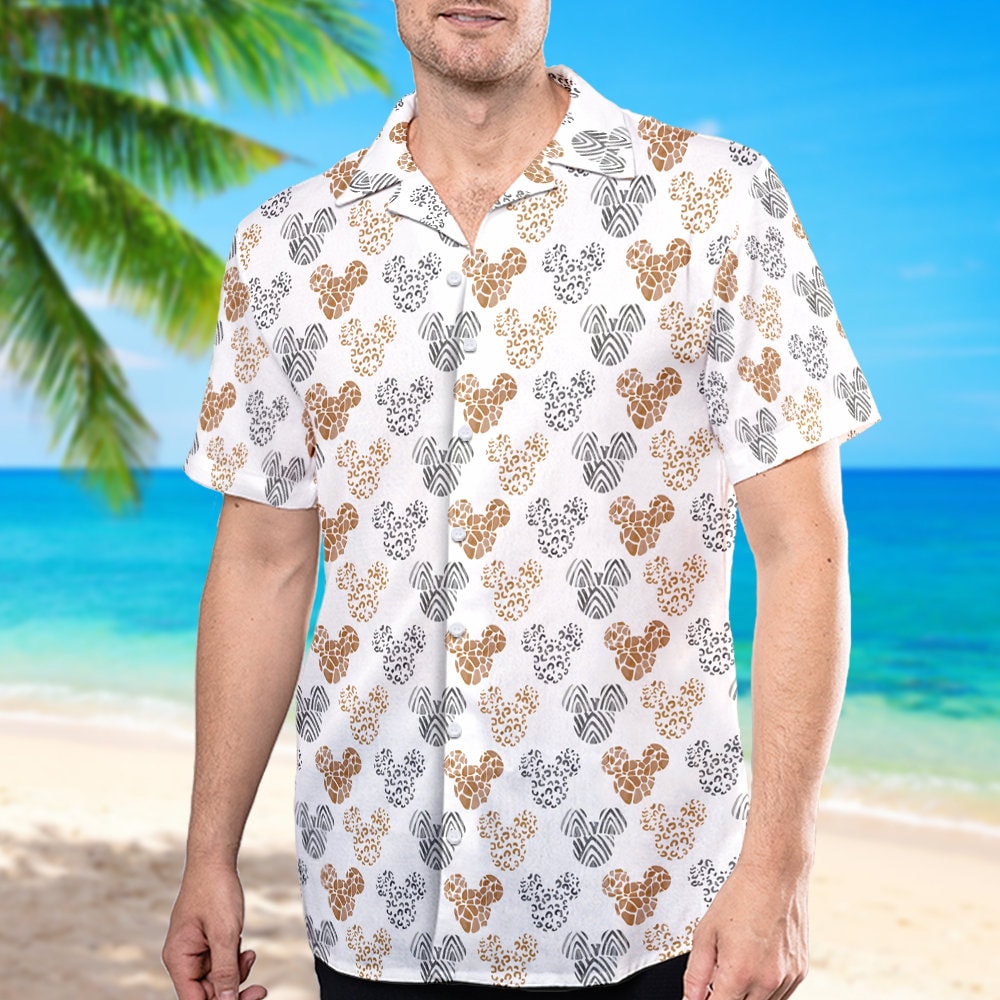 Mouse Movie Hawaii Beach Shirt, Mouse Button Up Shirt, Cartoon Hawaiian Shirt, Funny Shirt Gift, Mouse Ears 3D All Over Print Shirt.jpg