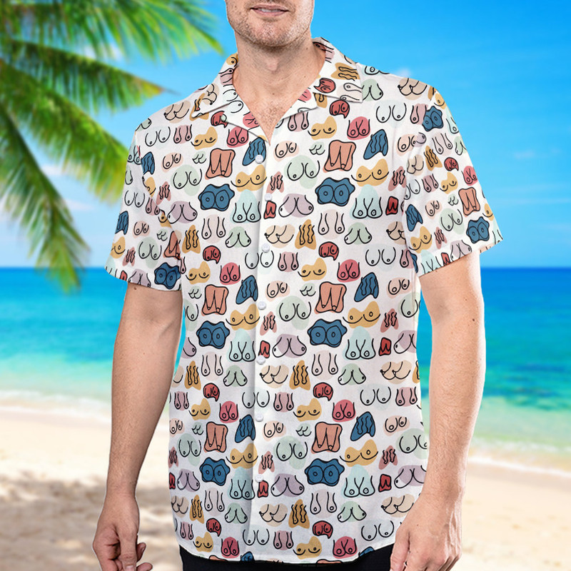 Printed Ladies Chest Hawaii Shirt, Ladies Chest Button Up Shirt, Ladies Chest Hawaiian Shirt, Funny Shirt Gift, 3D All Over Print Shirt.jpg