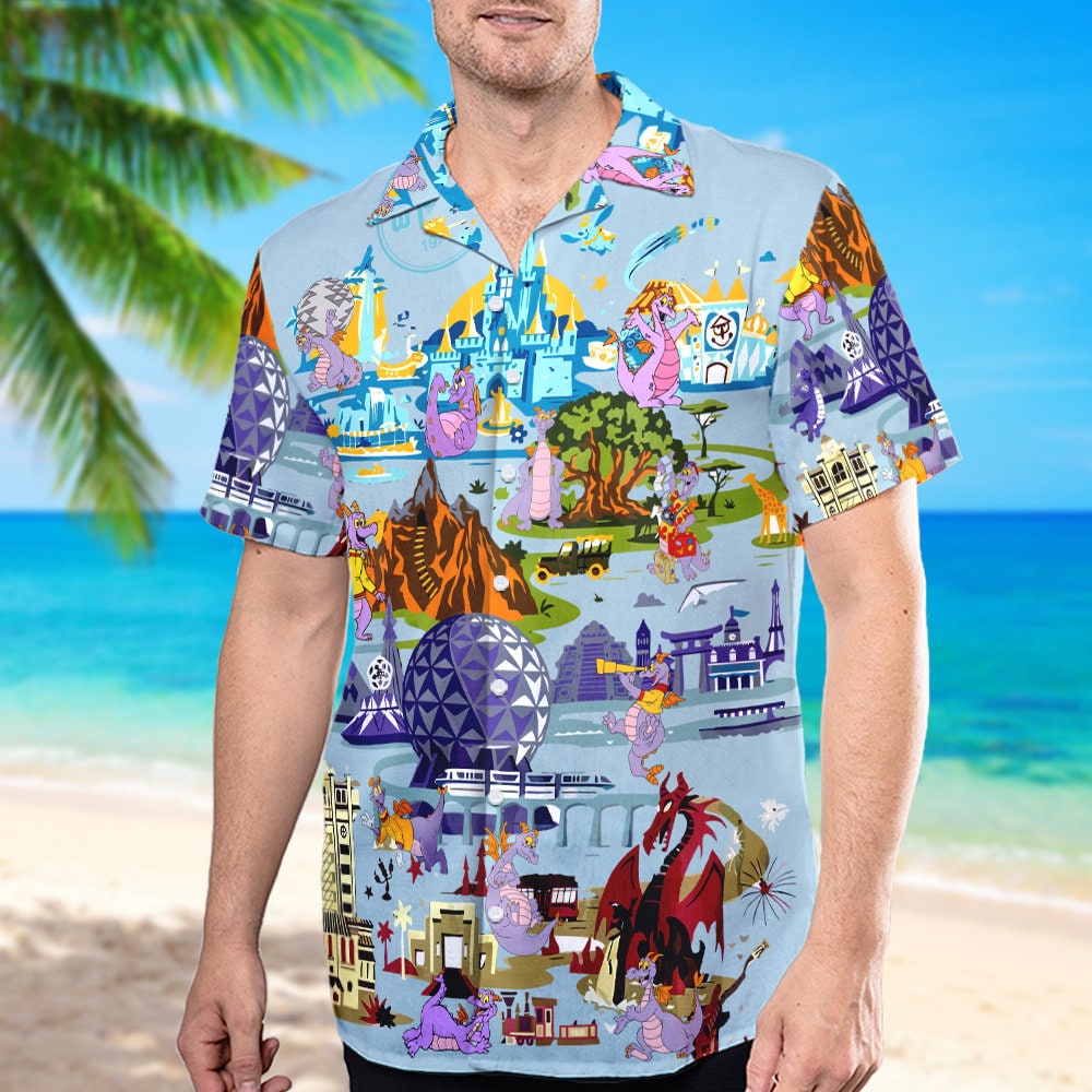 Purple Dragon Hawaii Beach Shirt, Dragon Mascot Button Up Shirt Holiday, Dragon Hawaiian Shirt Gift, Mascot Dragon 3D All Over Print Shirt.jpg