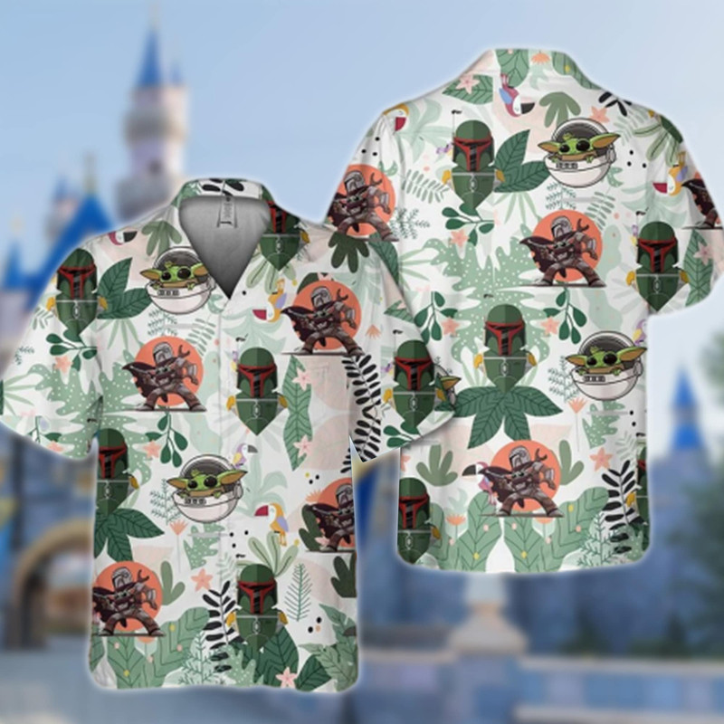 The Baby Alien and Friend Hawaii Shirt, Universe Button Up Shirt, Galaxy Character Hawaiian Shirt, Funny Shirt Gift, 3D All Over Print Shirt.jpg