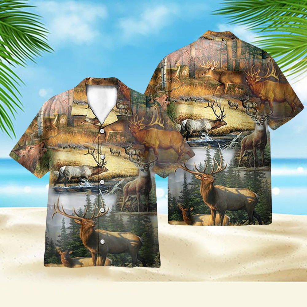 Hunting Deer Aloha Hawaiian Shirts For Men, Women, Kid, Deer Summer Shirt, Deer Lover Aloha Shirt, Family Hawaii Shirt.jpg