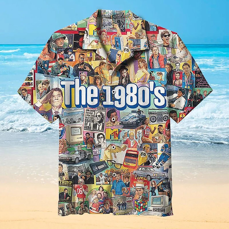 Welcome to the 1980s Hawaiian Shirt, Summer Hawaiian Shirt, 3D All Over Printed Gift Hawaiian Shirt.jpg