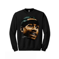 allen iverson black sweater, vintage allen iverson hip hop graphic mer