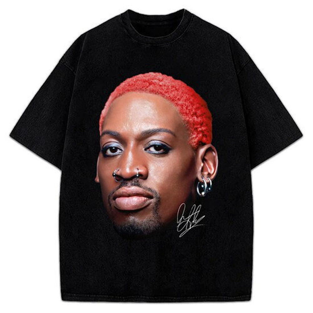 Dennis Rodman Red Hair Rodzilla flamboyant 90's Vintage Design Retro T-Shirt.jpg