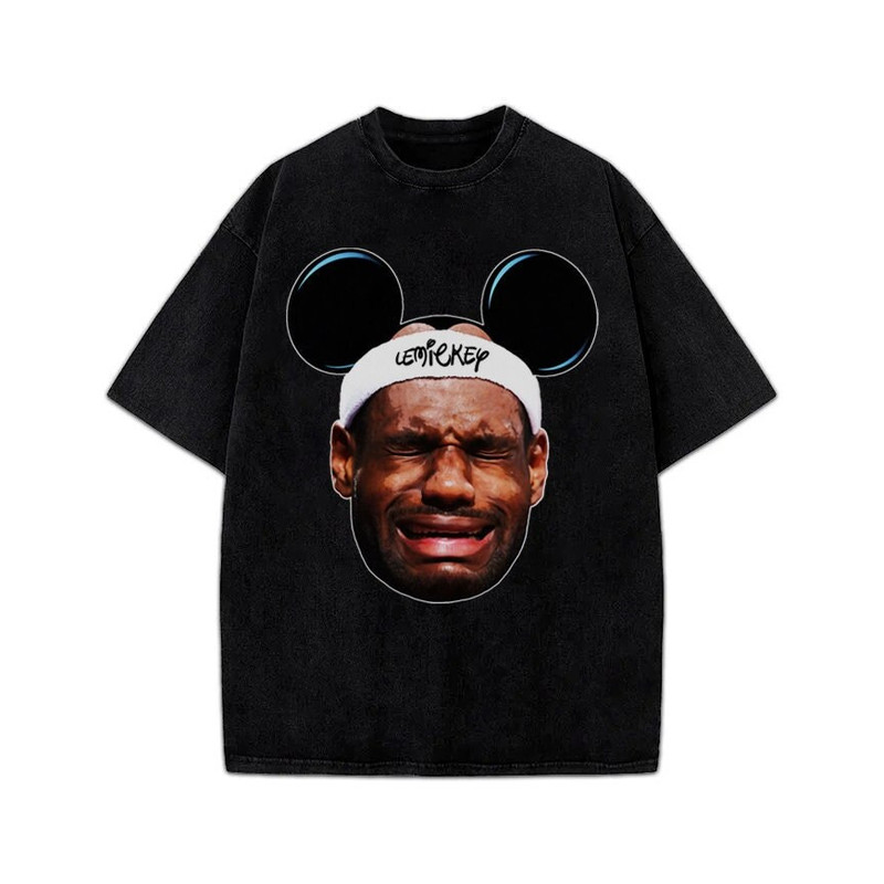 LeBron James Crying Meme Disney LeMickey Bubble Championship Lebron Hater Graphic Funny T-Shirt.jpg