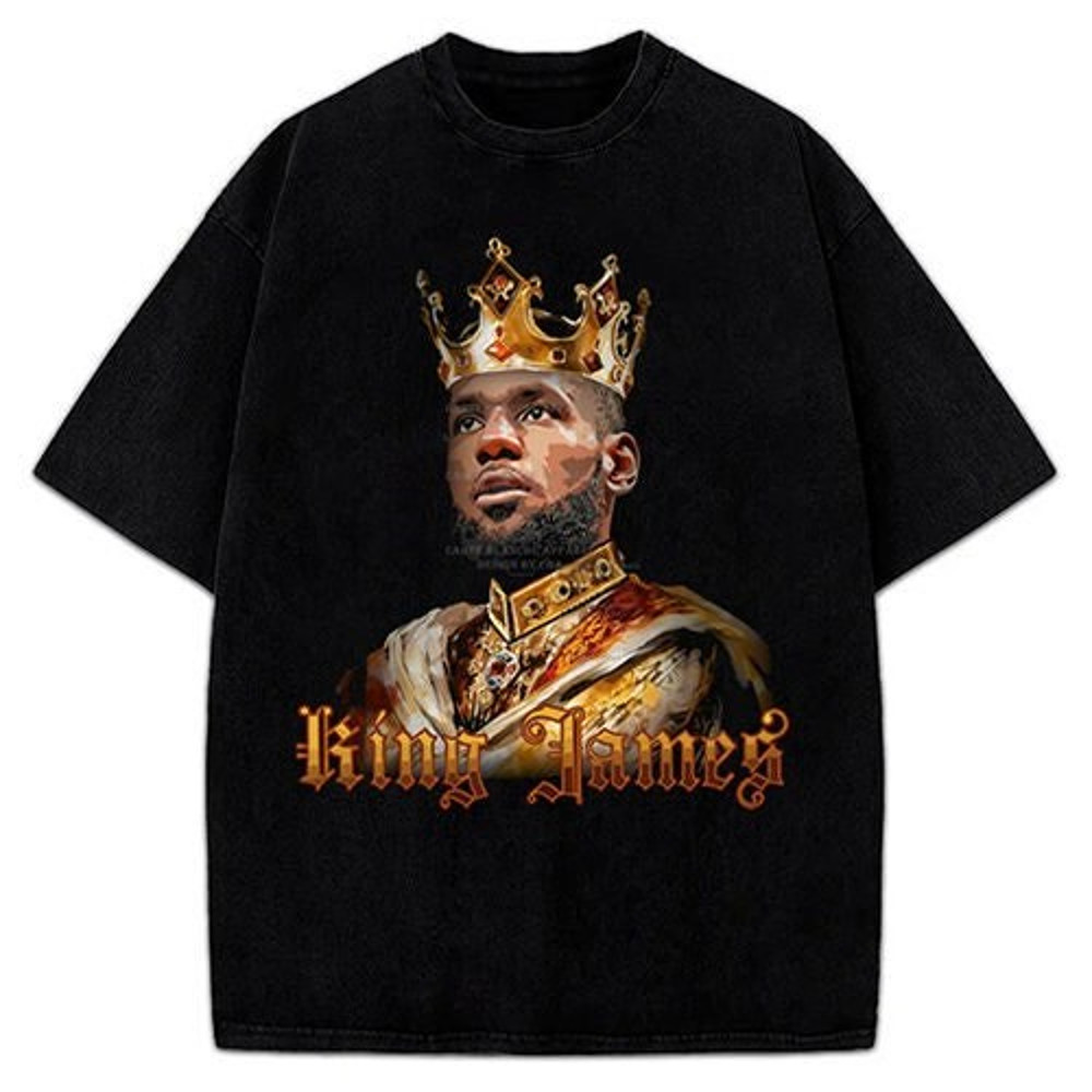 Lebron James King James T Shirt Year 21 Basketball - Vintage Painting Style Graphic Design T-Shirt.jpg
