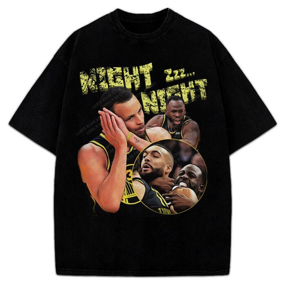 Stephen Curry Draymond Green Rudy Gobert Night Night Custom Design Graphic T-Shirt.jpg