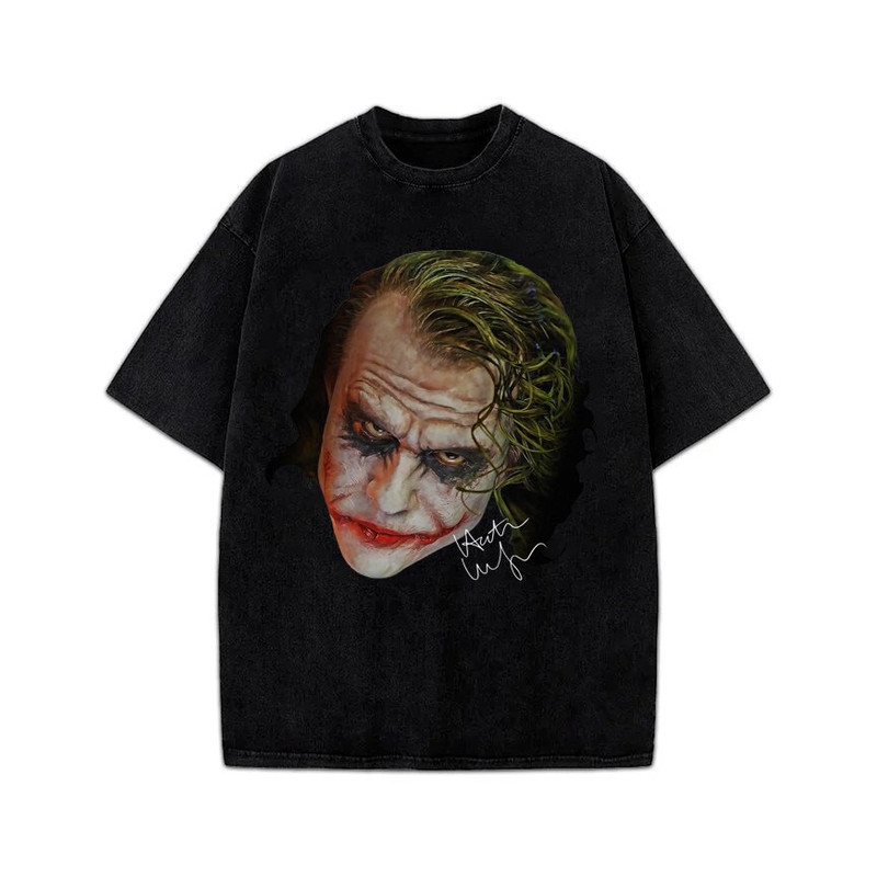 The Joker Heath Ledger Batman The Dark Knight Movie Vintage Portrait Style T-Shirt.jpg