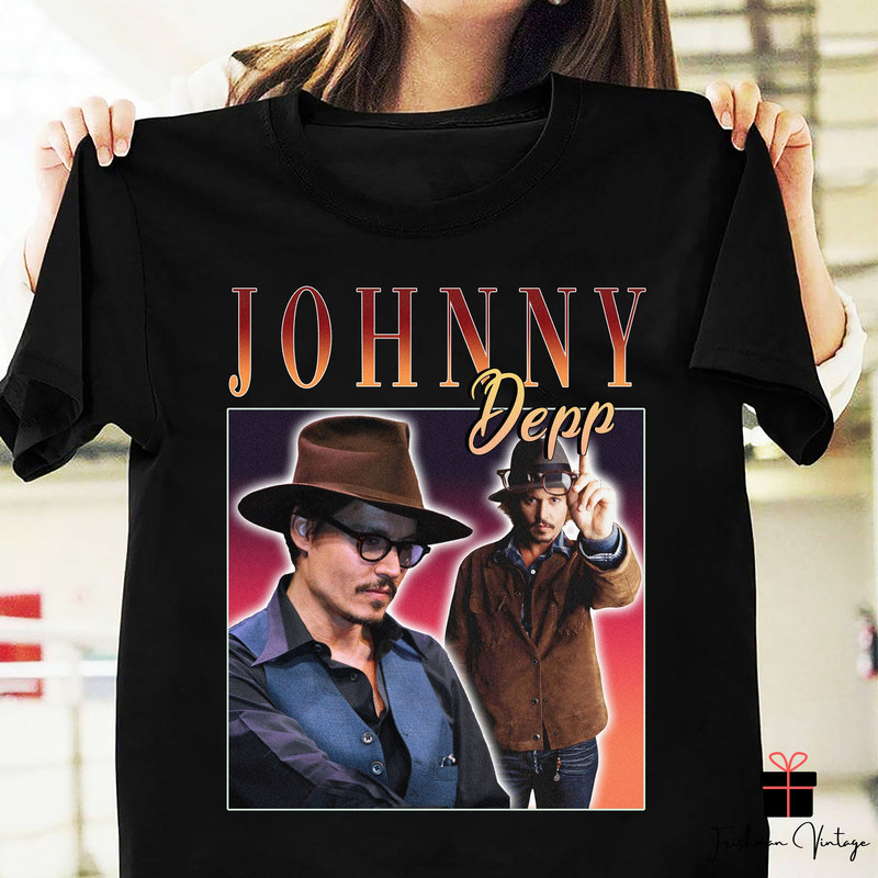 Johnny Depp Homage T-Shirt, Johnny Depp Fan Shirt, Johnny Depp Lover Shirt, Johnny Depp Gift, Captain Jack Sparrow Shirt, Pirates Shirt.jpg