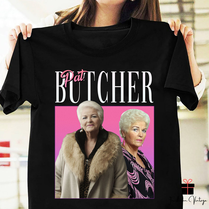 Pat Butcher Homage T-shirt, EastEnders British Soap Opera Shirt, Opera TV Shows 1990s Shirt, Lady 1990s Retro Shirt, Homage Gift For Women.jpg
