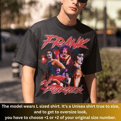 frank n furter shirt, rocky horror picture tshirt, frank n fur