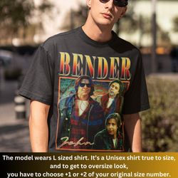 john bender shirt, bootleg 90s shirt, homage john bender, john