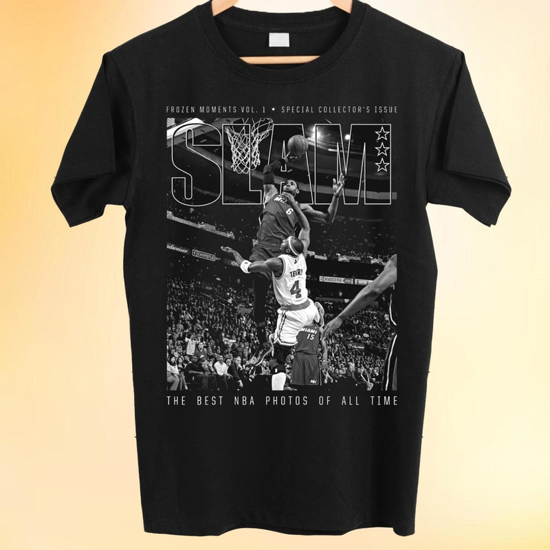 Lebron James Shirt, Lebron James Dunk SLAM Graphic Shirt, Basketball Shirt, NBA Fan Shirt, Gift For Him Or Her.jpg