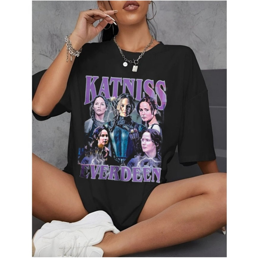 Katniss Everdeen Shirt Vintage 90s Katniss Everdeen Tshirt Graphic Tee Sweatshirt Jennifer Lawrence Movie Unisex.jpg