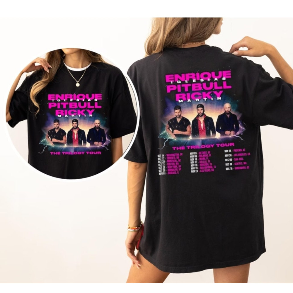 Enrique Iglesias X Pitbull X Ricky Martin The Trilogy Tour 2023 Shirt, The Trilogy 2023 Concert Shirt, Enrique Iglesias Pitbull Ricky Martin.jpg