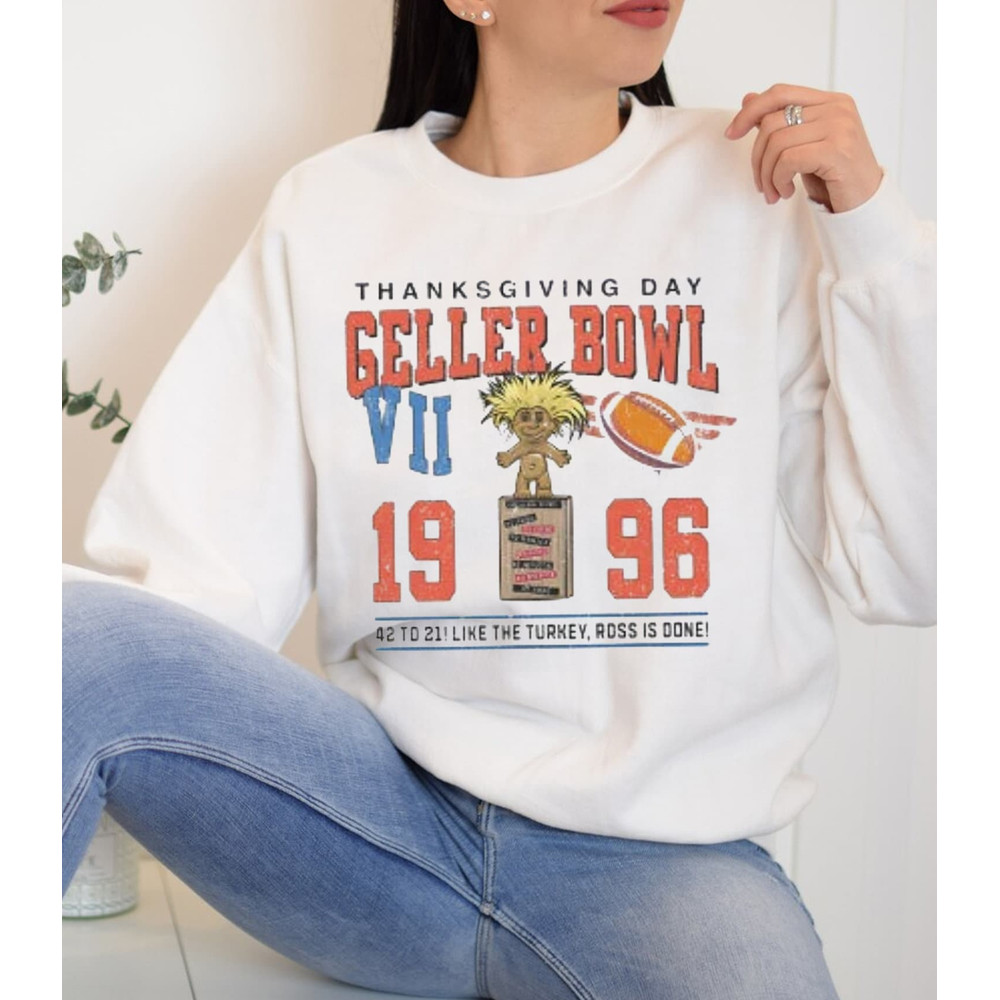 Geller Bowl 90s Nostalgia Sweatshirt, Friends Thanksgiving Shirt, Friends Reunion T-Shirt, The One with The Football, Geller Cup Tee.jpg