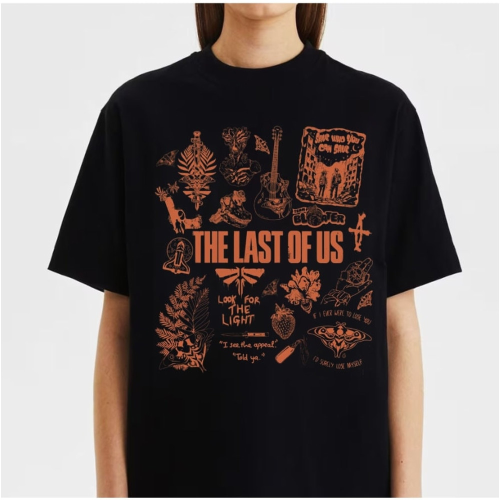 The Last Of Us Movie Doodle Art Shirt Vintage The Last Of Us Shirt Ellie And Joel Shirt Joel Miller Video Game Shirt.jpg