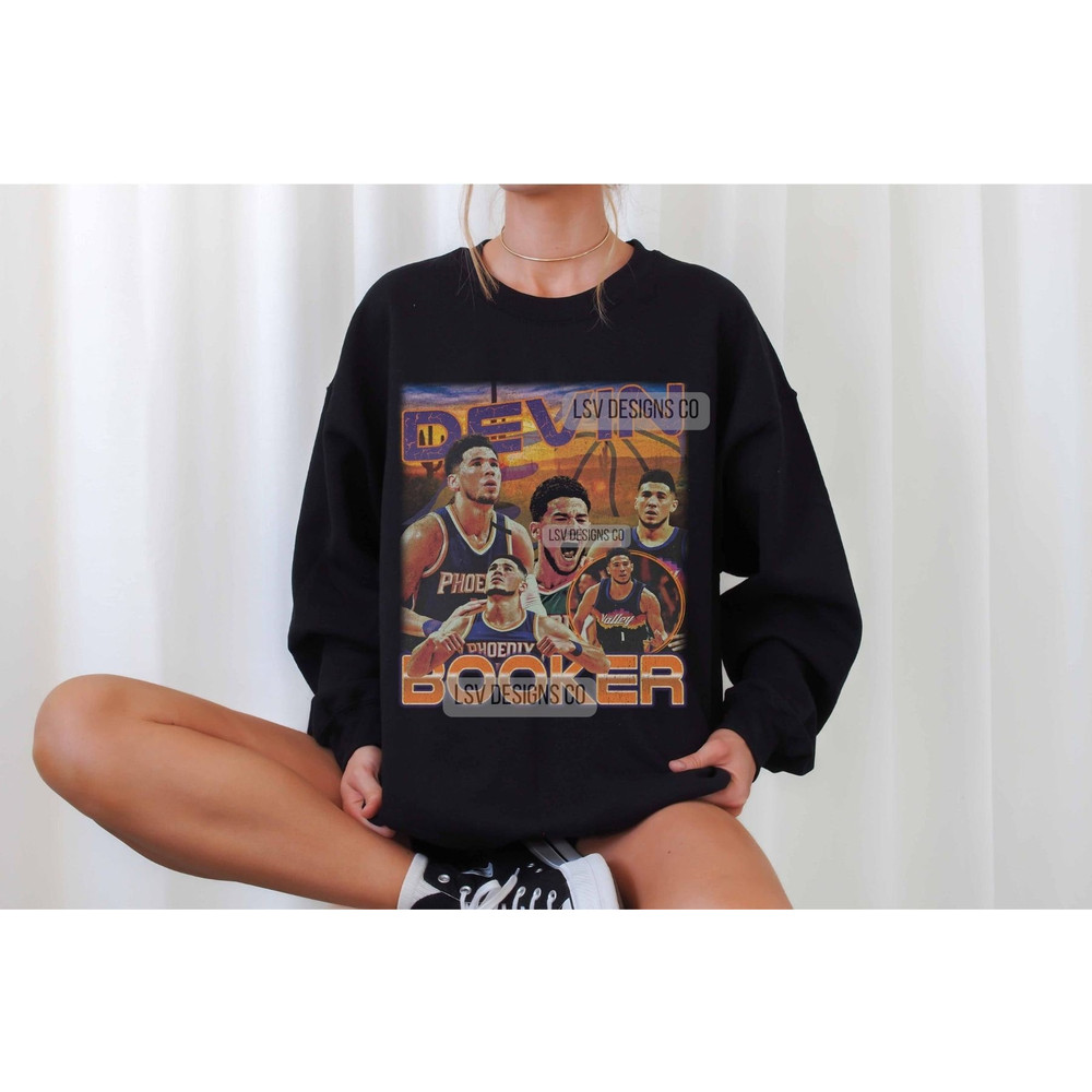 Devin Booker Crewneck Sweatshirt - 90s Vintage x Bootleg Style Sweater, Hoodie, Oversized Graphic, Christmas Gifts for Him and Her, Unisex.jpg