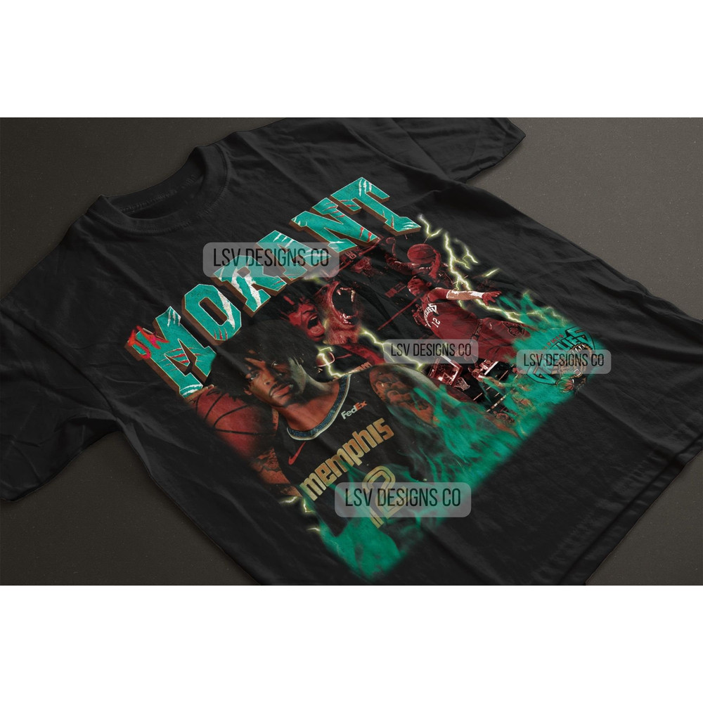 Ja Morant Shirt 90s Vintage x Bootleg Style Rap Tee Retro TShirt, Oversized Graphic Tee TShirt, Christmas Gifts for Men, Women, Unisex.jpg