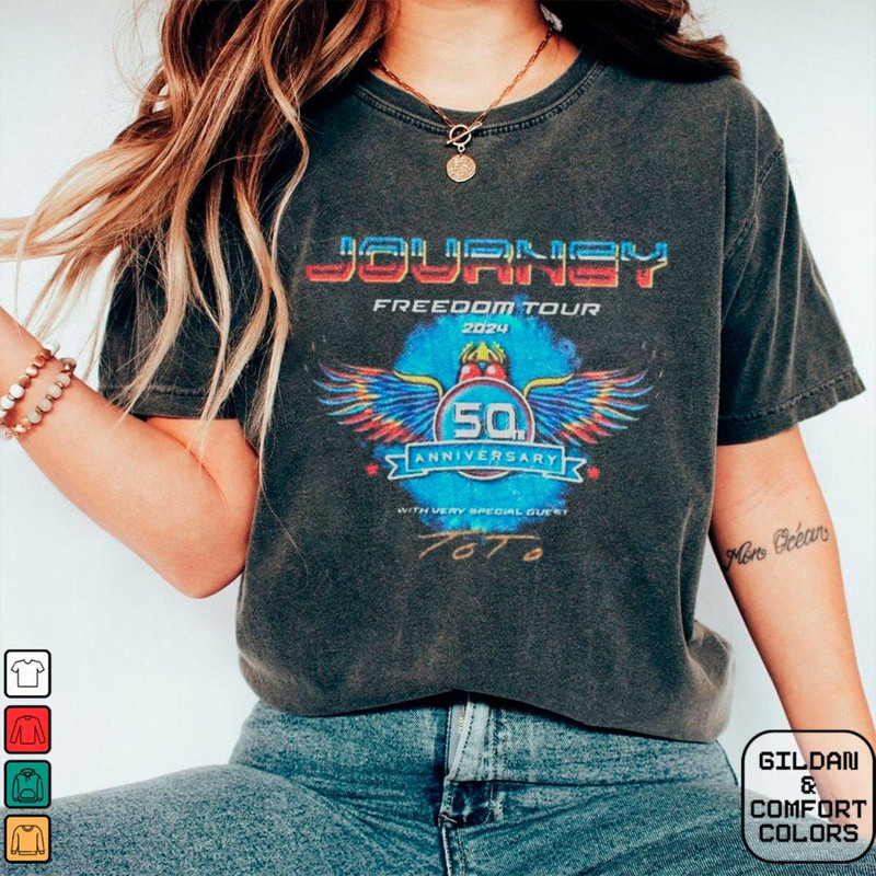Journey Freedom Tour 2024 Shirt, Journey Band Tour Tee, Journey 2024 Shirt, Toto 2024 Concert Shirt, Journey Band Merch 17124VLRM-20.jpg