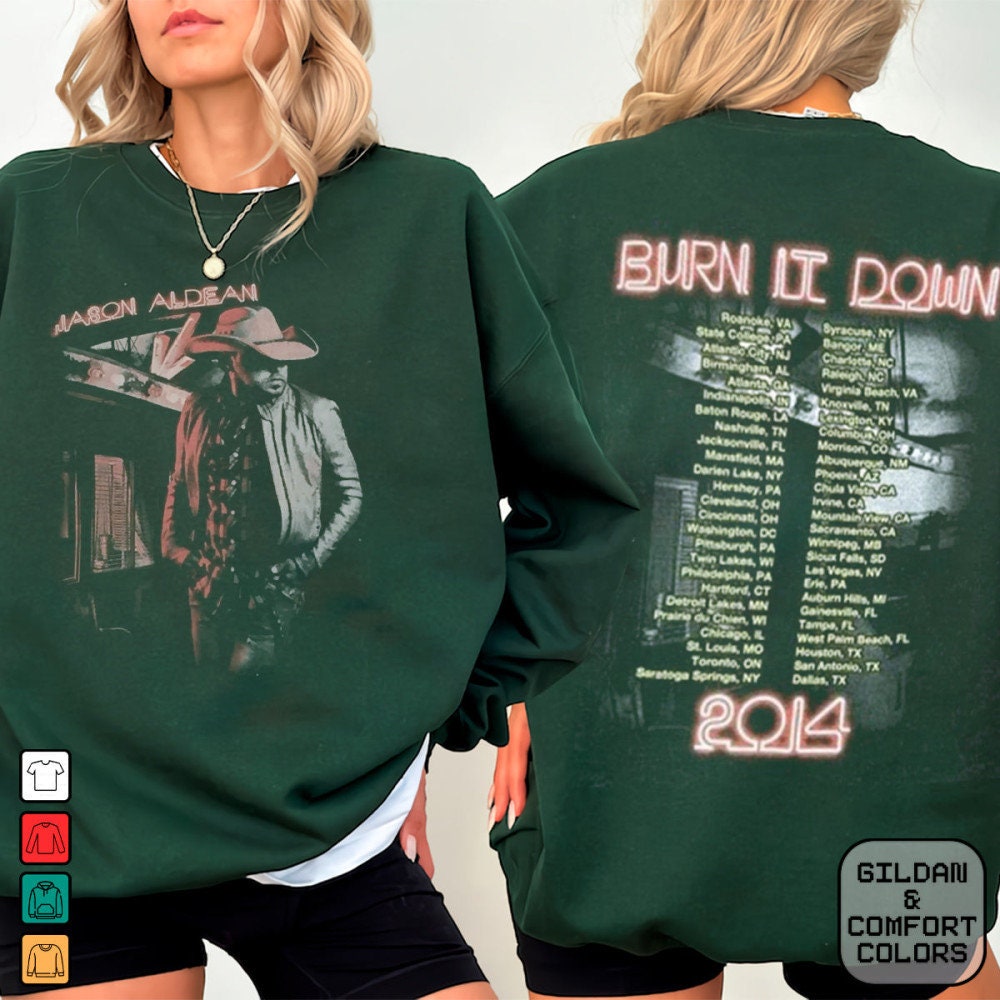 Vintage Jason Aldean Tour Shirt Burn It Down Unisex Tshirt, Jason Aldean Gift Shirt, Jason Aldean Concert Merch, Country Shirt 15124VLRM-2.jpg